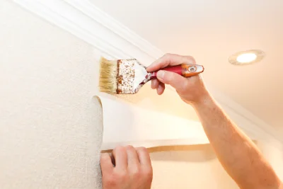 Pose de papier peint à la Barben — revêtements muraux et toiles de verre
